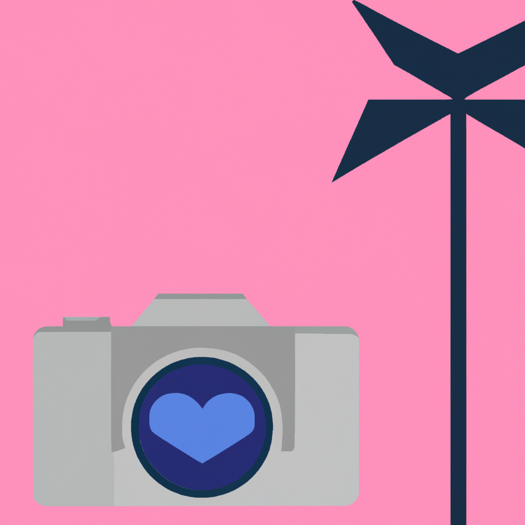 État vide — Caméra avec coeur et palmiers